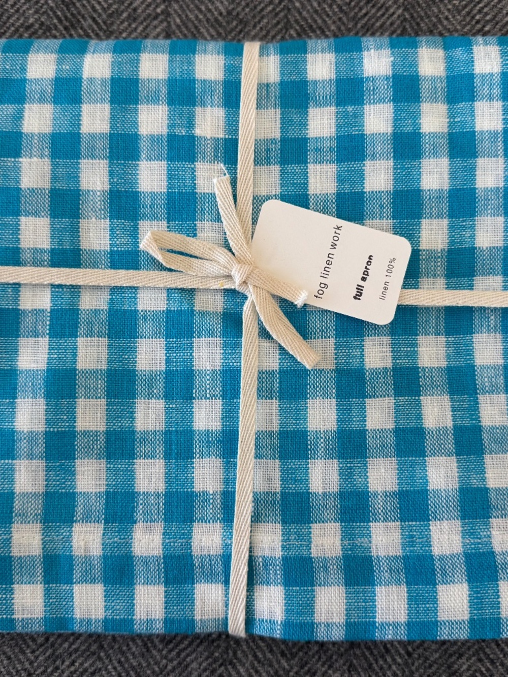 NWT, FOG LINEN WORK, 100% LINEN FULL APRON